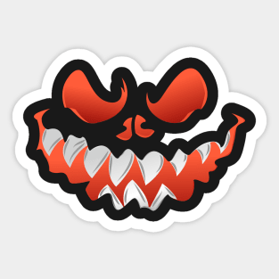 Scary Pumpkin Face for Halloween Sticker